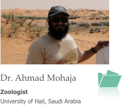 Dr. Ahmad Mohaja Zoologist University of Hail, Saudi Arabia